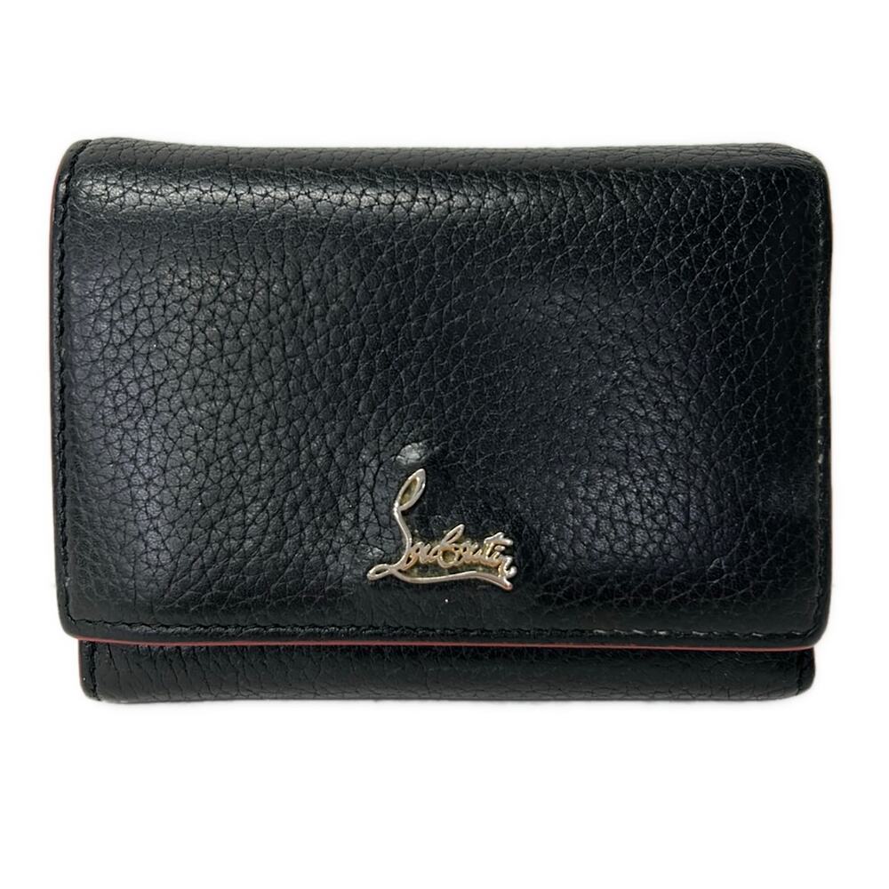 Christian Louboutin Trifold Wallet Black Red